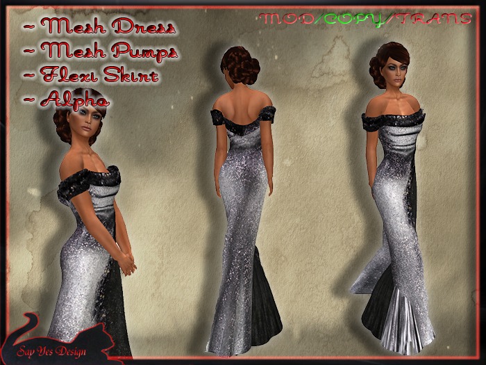 *SY* Silver Evening Robe [Nr. 1630 Parcel]