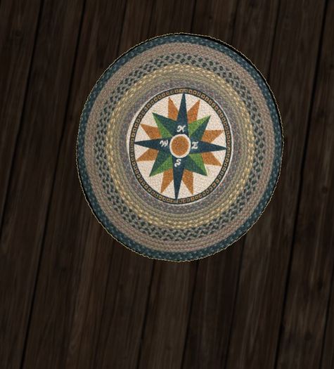 Compass Round Rug