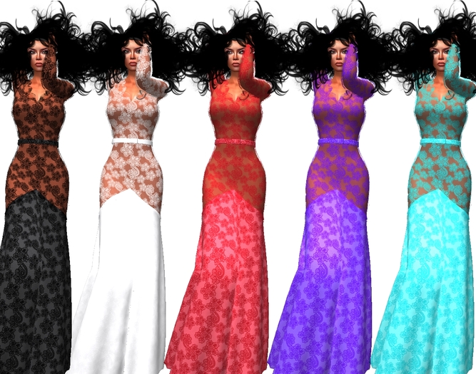 .:JIM:. LoveLace Dress - 5 Sizes - Multi Textures