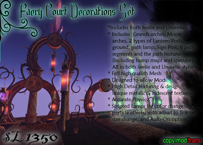 Faery Court Decorations Set