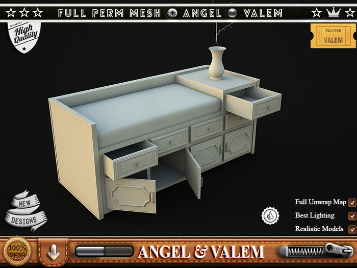 .::VALEM::.   Full Perm Mesh Special Chest Model Great Seat