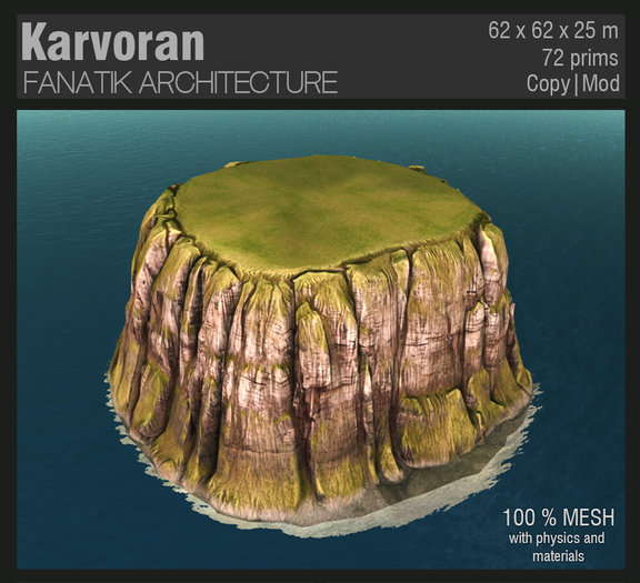:Fanatik Architecture: KARVORAN – realistic mesh island - building prefab with physics and materials