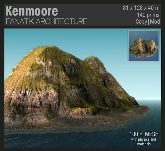 :Fanatik Architecture: KENMOORE – realistic mesh island - building prefab with physics and materials
