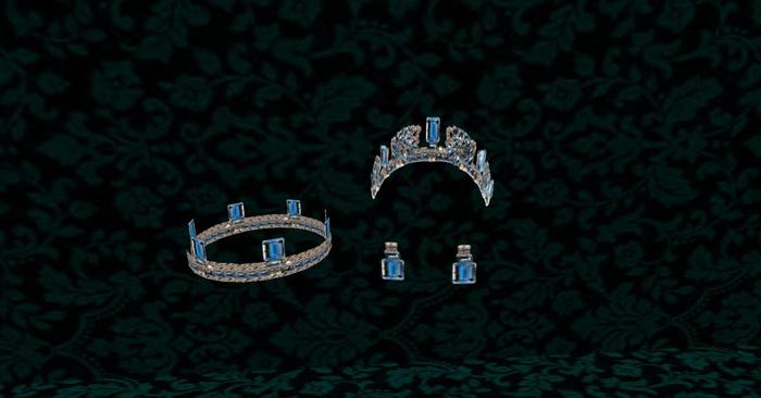 Blue Topaz and Diamond set - 16