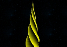 Rovolving multi spiral effect light spike yellow