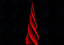 Rovolving multi spiral effect light spike red