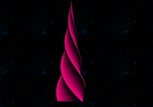 Rovolving multi spiral effect light spike pink