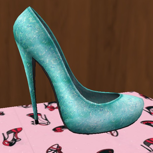 Aqua Iridescent Heels
