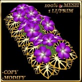 LW_ Primroses and Caladiums Planter -  Yellow Black Purple 2 (1 LI / Prim)