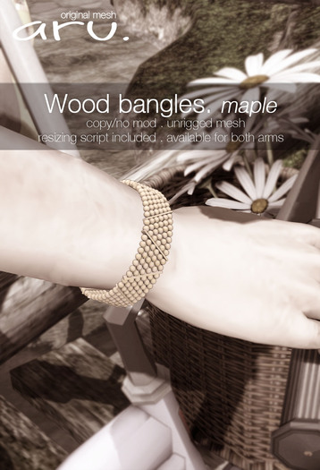 aru. Wood bangles (Maple version)