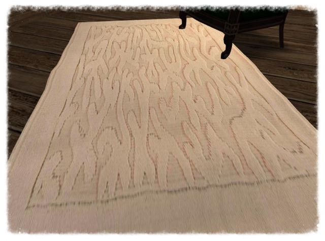rug white branches