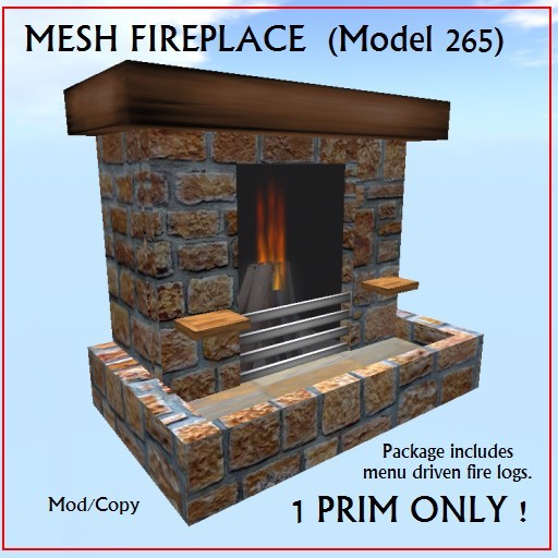 FIREPLACE 275D Marble MESH (BOXED)
