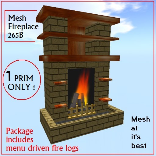 FIREPLACE 275D Marble MESH (BOXED)