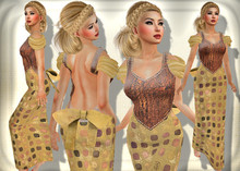 *Heart* - Gold Summer Dress