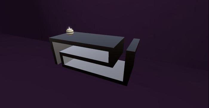 DD&NN Maze Table black and Grey with candle