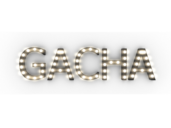 [Px] "GATCHA" Illuminated Light Bulbs Sign