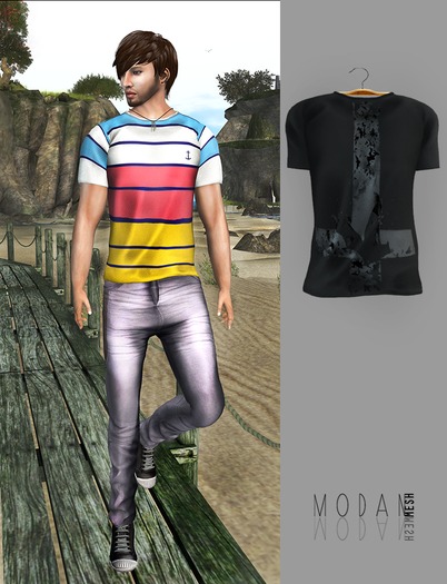 ::M.O.D.A.N.M.E.S.H::Kill Star Bat Inverted Cross Mens T-Shirts