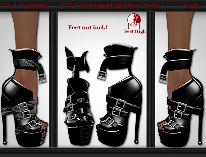 *Tay-Lay-Designs* Hot Strapped High Heels (Mesh)
