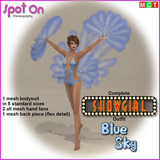 Spot On SHOWGIRL Outfit - Blue Sky - (boxed)