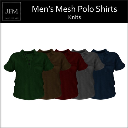 JFM Mesh Polo Knit Shirts (bagged)