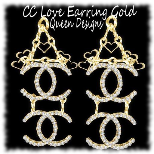CC Love Earrings Gold