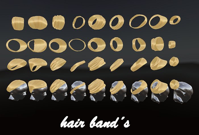 *Diesel Magic* hair band-set   sculpted maps