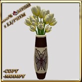 LW_ Tulips in Elongated Vase - Soft Yellow (1 LI / Prim)