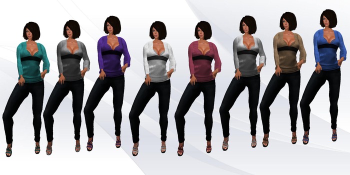 Shaylee Top & Jeans Blue