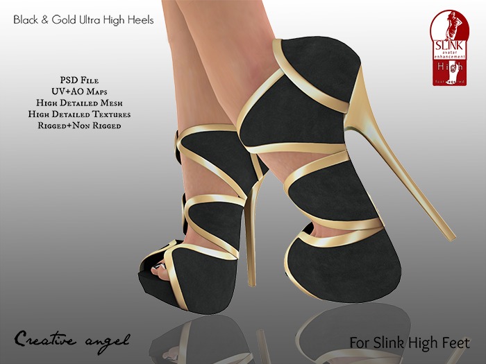 black and gold heels_Box