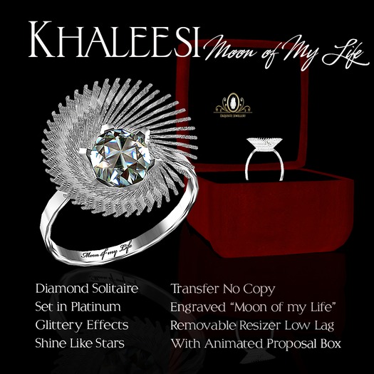 Exquisite Khaleesi Moon of my Life Ring Gold (box)
