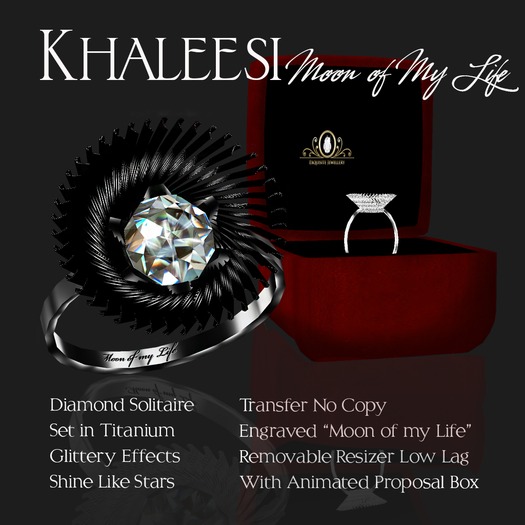 Exquisite Khaleesi Moon of my Life Ring Gold (box)