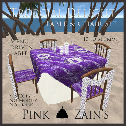 Tropical Delight - Table & Chair Set - Purple [Boxed]