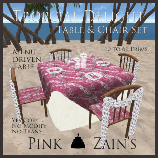 Tropical Delight - Table & Chair Set - Salmon Pink [Boxed]