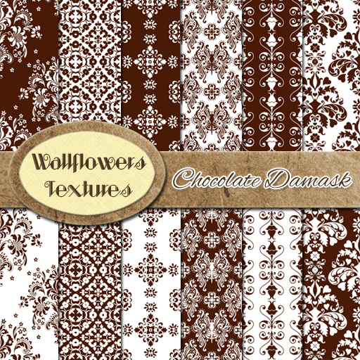 *Wallflowers* Chocolate Damask