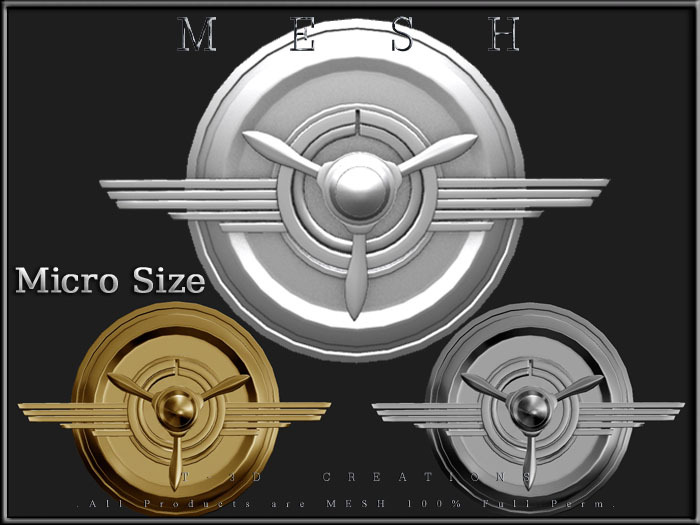 T-3D Creation [Button] MESH - Full Perm