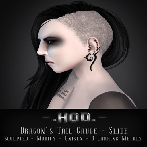 - .HoD. - Dragon's Tail Gauge & Piercings Set - Slide