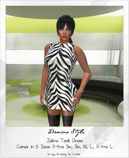 Zebra Mini Tank dress
