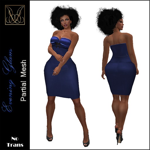 JCD Evening Glam Blue (partial mesh) bagged