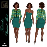JCD Falandia YellowGreen Partial Mesh Outfit 