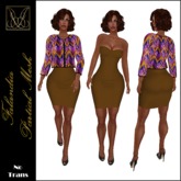 JCD Falandia PurpleMustard Partial Mesh Outfit 