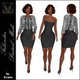 JCD Falandia YellowGreen Partial Mesh Outfit (bagged)