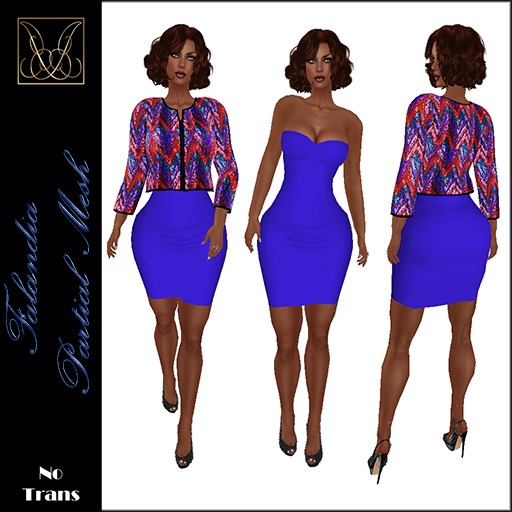 JCD Falandia YellowGreen Partial Mesh Outfit (bagged)