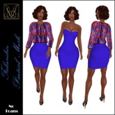 JCD Falandia RedBlue Partial Mesh Outfit 