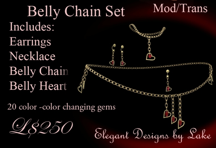 BODYWEAR -Belly Chain Set Dangling