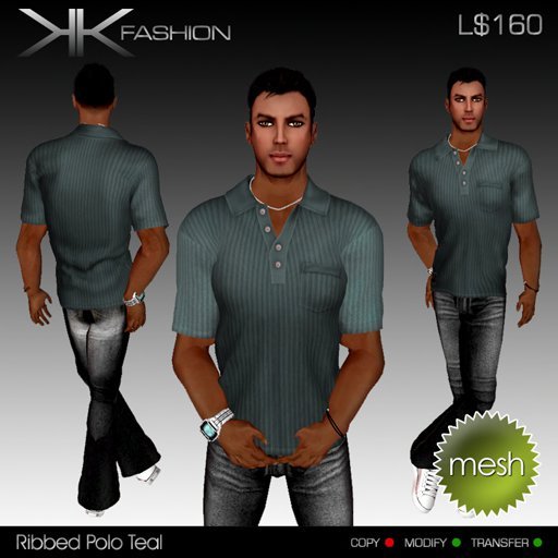 KKF - Edward Rib Polo - Teal