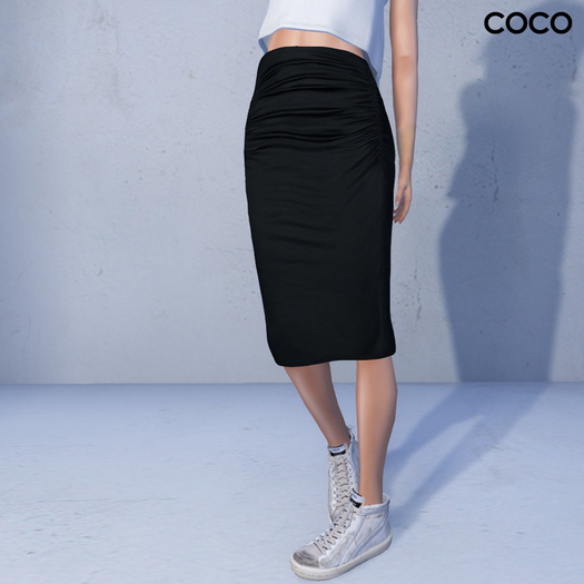 *COCO*_StretchPencilSkirt_Black