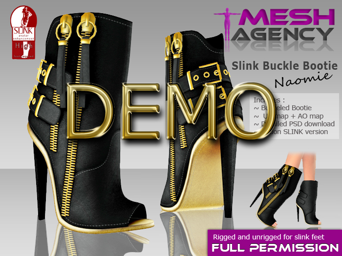 SLINK Buckle Booties "Naomie" HIGH - DEMO