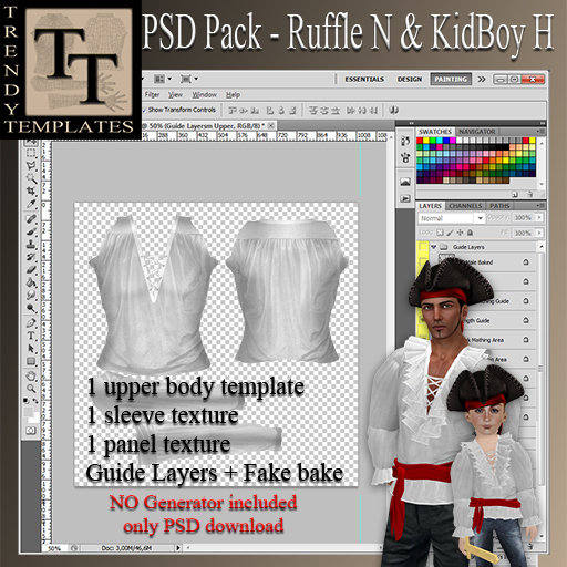 .:TT:. PSD Pack Ruffle Model N & KidBoy Model H