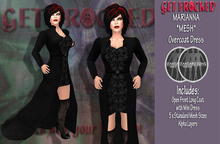 MARIANNA - *mesh* Overcoat Dress - Black