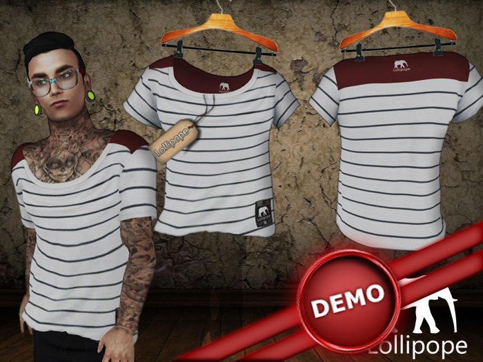 DEMO Lollipope - Red_Listrado White